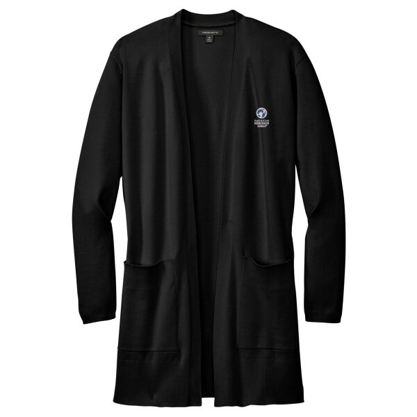 Embroidered American Heritage Girls - Women's Open Front Cardigan Sweater Thumbnail