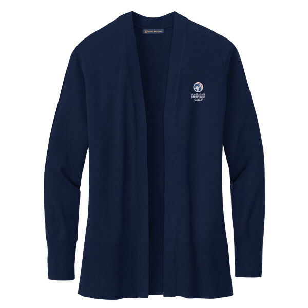 Embroidered American Heritage Girls - Women's Cotton Stretch Long Cardigan Sweater Thumbnail